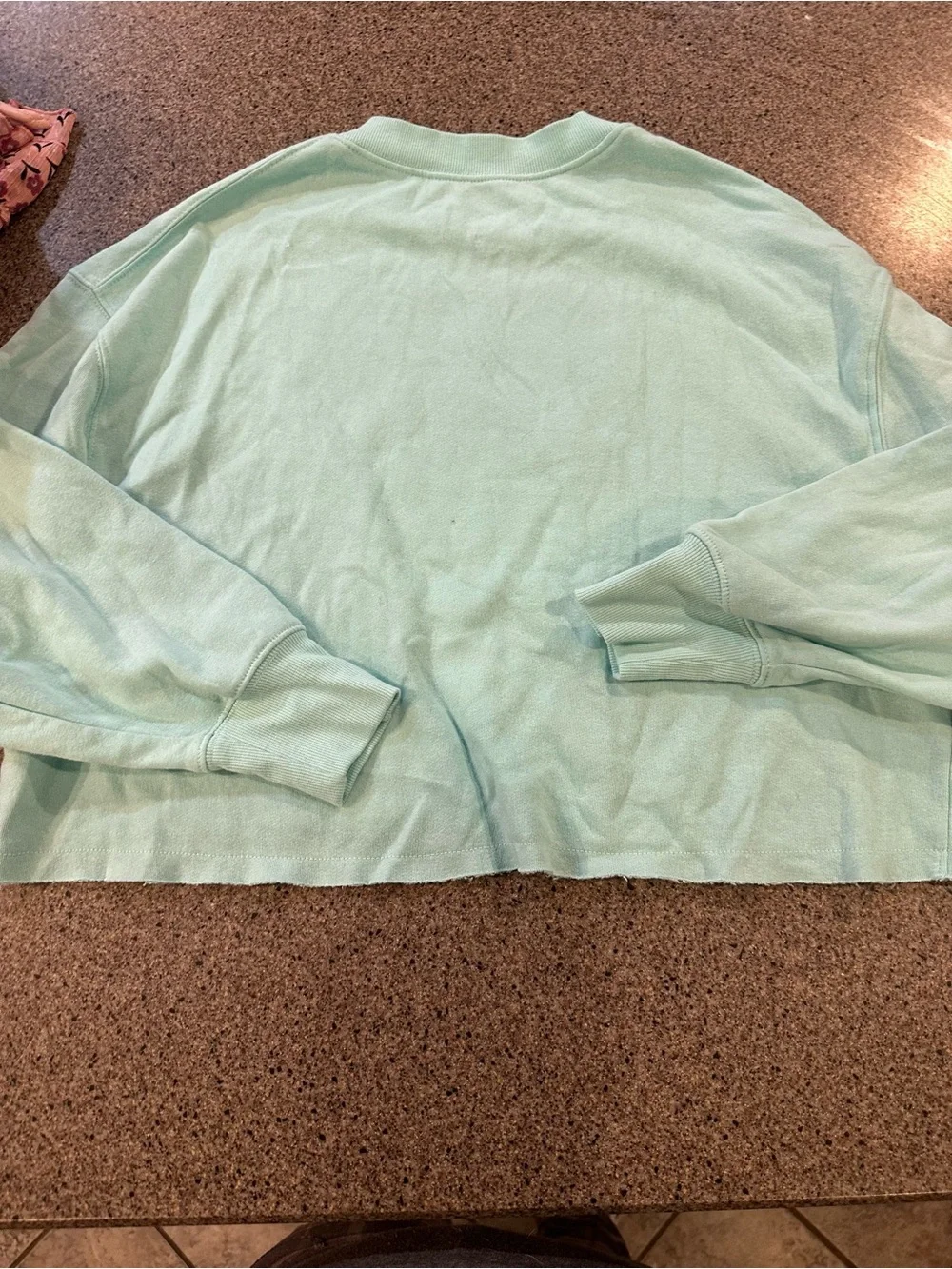 Justice Mint Green Sweatshirt with Pink Logo